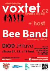 Voxtet + Bee Band - Vánoční koncert - středa 27. 12. 2017 v 19:00, DIOD &ndash; divadlo otevřených dveří, Jihlava